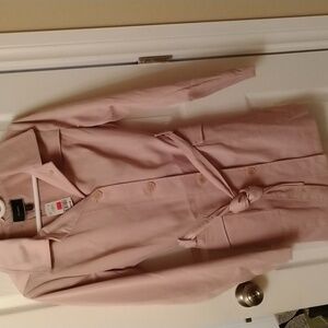 Le Chateau Hooded 3/4 Trench Coat Dusty Rose Size Medium